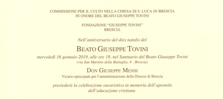 CELEBRAZIONE EUCARISTICA IN MEMORIA DEL BEATO GIUSEPPE TOVINI
