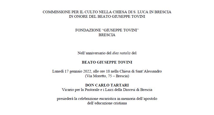 Commissione per il culto nella chiesa di S. Luca in Brescia in onore del beato Giuseppe Tovini