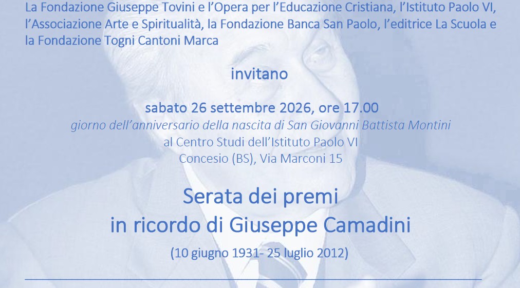 26/09/2026 - SERATA DEI PREMI IN RICORDO DI GIUSEPPE CAMADINI