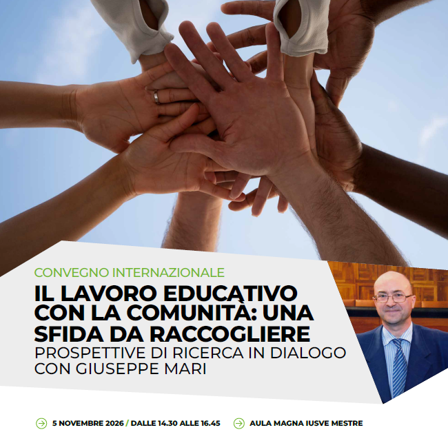 05/11/2026 - "IL LAVORO EDUCATIVO CON LA COMUNITA': UNA SFIDA DA RACCOGLIERE"